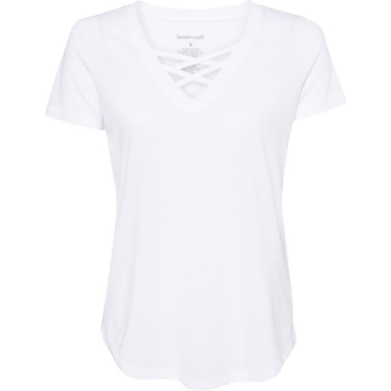Custom Women’s Cage Front T-Shirt White