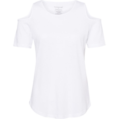 Custom Womens Cold Shoulder T-Shirt White