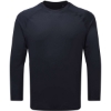 Custom Unisex Panelled Long Sleeve Tech T-Shirt French Navy