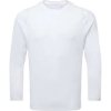 Custom Unisex Panelled Long Sleeve Tech T-Shirt White