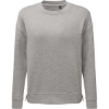 Custom Womens Billie Side-Zip Crewneck Sweatshirt Heather Grey