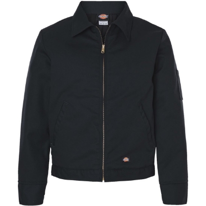 Custom Unisex Tall Insulated Industrial Eisenhower Jacket - Tall Sizes Black