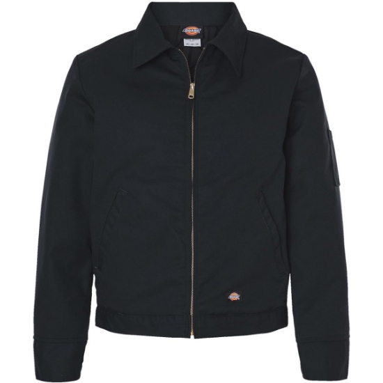 Custom Unisex Tall Insulated Industrial Eisenhower Jacket - Tall Sizes Black