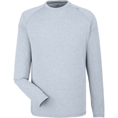 Custom Mens Carrollton Fitness Long Sleeve T-Shirt Cloud Heather