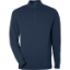 Custom Mens Cloud French Terry Quarter-Zip Pullover Classic Navy