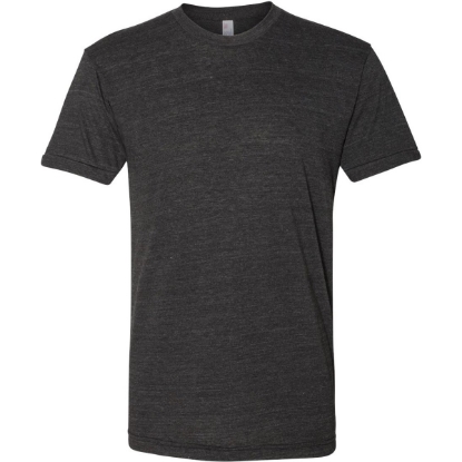 Custom Unisex USA-Made Triblend Track Tee Tri-Black