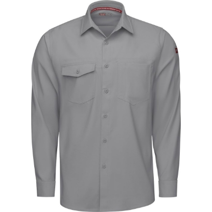 Custom Mens Cooling Long Sleeve Work Shirt Gravel