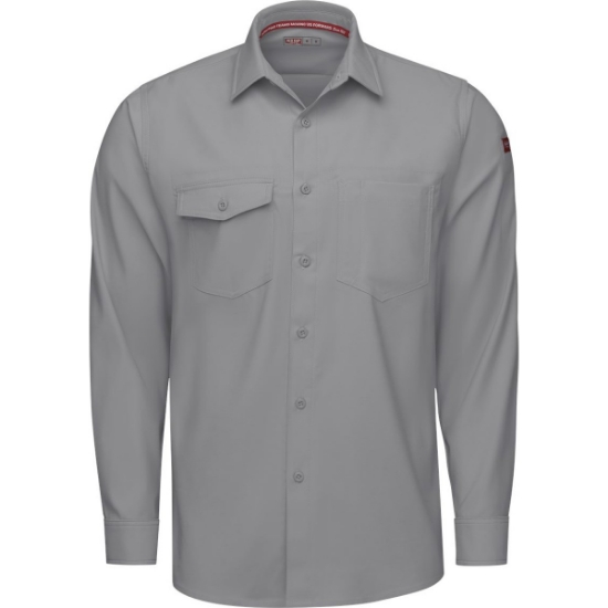 Custom Mens Cooling Long Sleeve Work Shirt Gravel