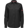 Custom Womens Cooling Long Sleeve Work Shirt Black