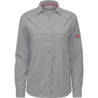 Custom Womens Cooling Long Sleeve Work Shirt Gravel