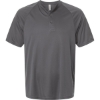 Custom Mens Zone Performance Henley Sport Graphite