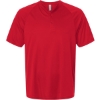 Custom Mens Zone Performance Henley Sport Red