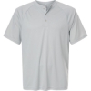 Custom Mens Zone Performance Henley Sport Silver