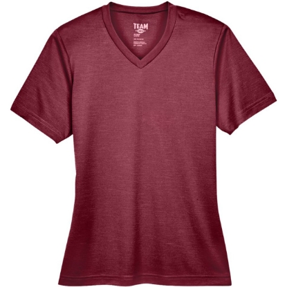 Custom Womens Sonic Heather Performance T-Shirt Sport Maroon Heather