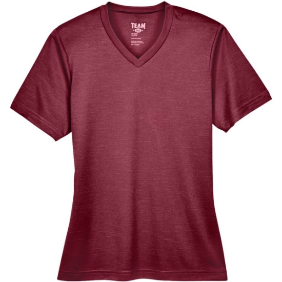 Custom Womens Sonic Heather Performance T-Shirt Sport Maroon Heather