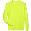 Custom Mens Zone Performance Long Sleeve T-Shirt Safety Yellow