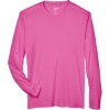 Custom Mens Zone Performance Long Sleeve T-Shirt Sport Charity Pink