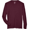 Custom Mens Zone Performance Long Sleeve T-Shirt Sport Dark Maroon