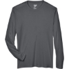 Custom Mens Zone Performance Long Sleeve T-Shirt Sport Graphite
