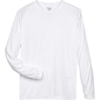Custom Mens Zone Performance Long Sleeve T-Shirt White