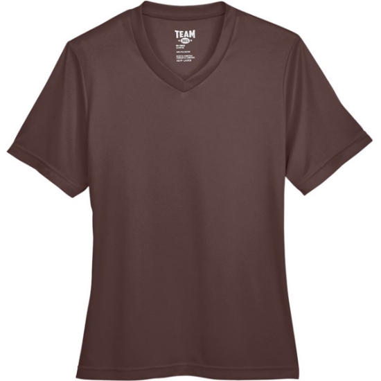 Custom Womens Zone Performance T-Shirt Sport Dark Brown