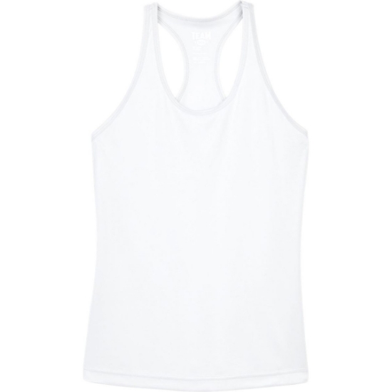 Custom Womens Zone Performance Racerback Tank White
