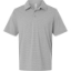 Custom Mens Relay Heathered Stripe Polo Athletic Heather/ White