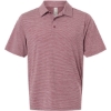 Custom Mens Relay Heathered Stripe Polo Sport Maroon Heather/ White