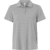 Custom Womens Relay Heathered Stripe Polo Athletic Heather/ White