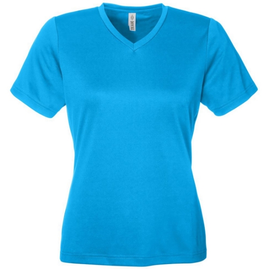 Custom Womens Zone Performance Mesh T-Shirt Electric Blue