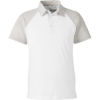 Custom Mens Command Snag-Protection Colorblock Polo White/ Sport Silver