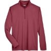 Custom Mens Zone Sonic Heather Performance Quarter-Zip Pullover Sport Maroon Heather