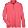 Custom Mens Zone Sonic Heather Performance Quarter-Zip Pullover Sport Red Heather