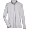 Custom Womens Zone Sonic Heather Performance Quarter-Zip Pullover Athletic Heather