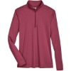 Custom Womens Zone Sonic Heather Performance Quarter-Zip Pullover Sport Maroon Heather