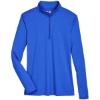 Custom Womens Zone Sonic Heather Performance Quarter-Zip Pullover Sport Royal Heather