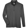 Custom Youth Zone Sonic Heather Performance Quarter-Zip Pullover Black Heather