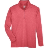 Custom Youth Zone Sonic Heather Performance Quarter-Zip Pullover Sport Red Heather