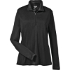 Custom Womens Zone Performance Quarter-Zip Pullover Black