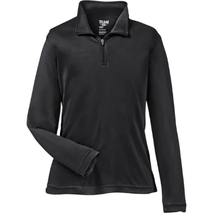 Custom Youth Zone Performance Quarter-Zip Pullover Black