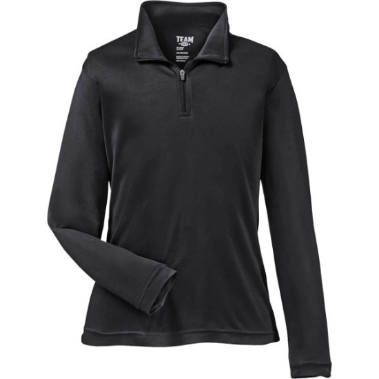 Custom Youth Zone Performance Quarter-Zip Pullover Black