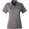 Custom Womens Zone Sonic Heather Performance Polo Dark Grey Heather