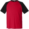 Custom Unisex Zone Colorblock Raglan T-Shirt Sport Red/ Black Heather