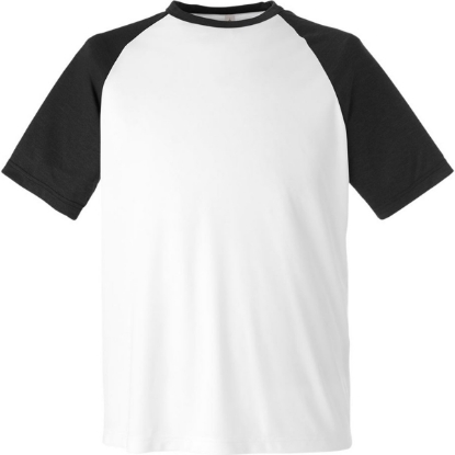 Custom Unisex Zone Colorblock Raglan T-Shirt White/ Black Heather
