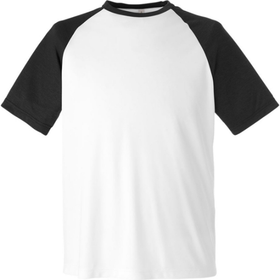 Custom Unisex Zone Colorblock Raglan T-Shirt White/ Black Heather