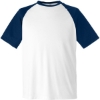 Custom Unisex Zone Colorblock Raglan T-Shirt White/ Sport Dark Navy Heather