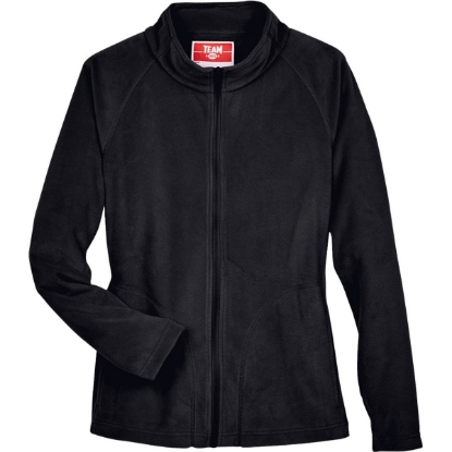 Custom Womens Campus Microfleece Jacket Black