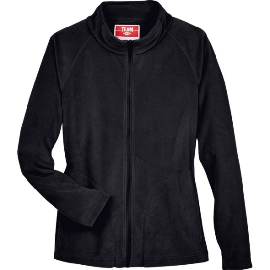 Custom Womens Campus Microfleece Jacket Black