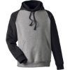 Custom Unisex Zone HydroSport™ Heavyweight Colorblock Hooded Sweatshirt Dark Grey Heather/ Black