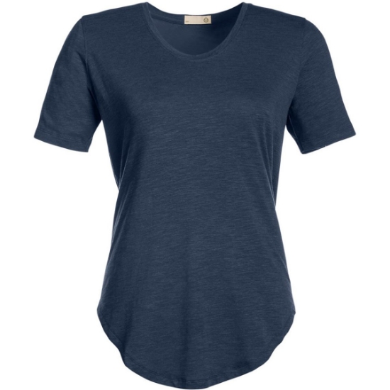 Custom Womens Longline T-Shirt Classic Navy